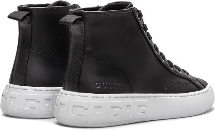 Guess Leren Sneakers met 4cm Hak Zwart Dames