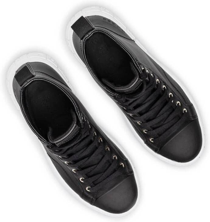 Guess Leren Sneakers met 4cm Hak Zwart Dames