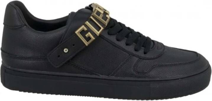 Guess Lage Top Metalen Gesp Sneakers Zwart Heren