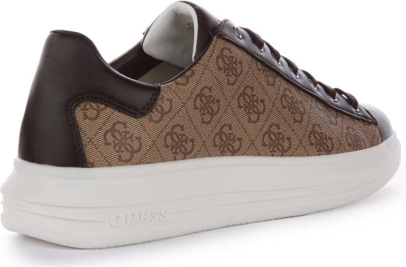 Guess Stijlvolle Beige Bruine Sneakers voor Mannen Brown Heren
