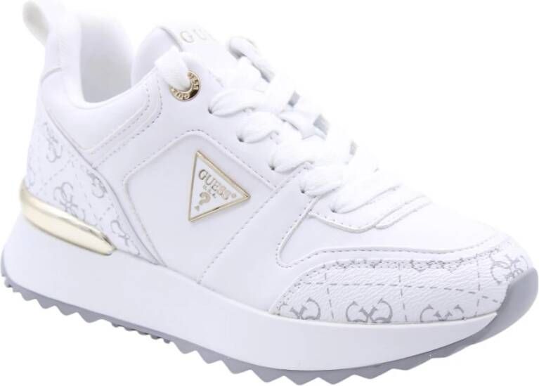 Guess Stijlvolle Keriem Sneaker voor Mannen White Dames
