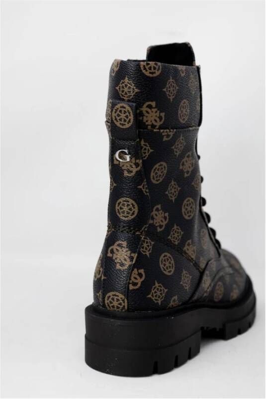 Guess Stijlvolle leren laars met 4 cm hak Brown Dames