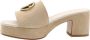 Guess Beige Suède Plateau Blokhak Sandalen Beige Dames - Thumbnail 18