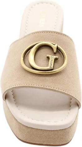 Guess Stijlvolle Mule Perrez Beige Dames