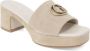 Guess Beige Suède Plateau Blokhak Sandalen Beige Dames - Thumbnail 4