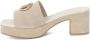 Guess Beige Suède Plateau Blokhak Sandalen Beige Dames - Thumbnail 5