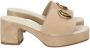Guess Bruine Suede Platform Sandalen Beige Dames - Thumbnail 5