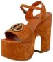 Guess Bruine Platform Sandalen met Gesp Brown Dames - Thumbnail 5