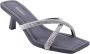 Guess Glitter Gekruiste Bandjes Kitten Hakken Black Dames - Thumbnail 10