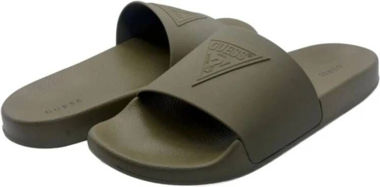 Guess Tokyot Heren Slippers Groene Militaire Stijl