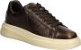 Guess Bruine Leren Distressed Sneakers Brown Heren - Thumbnail 7
