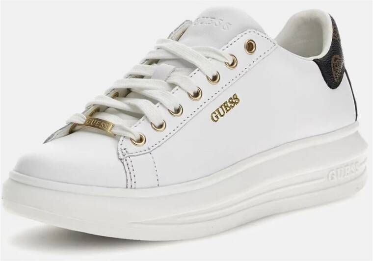 Guess Witte Bruine Leren Vibo Sneaker White Heren - Foto 15