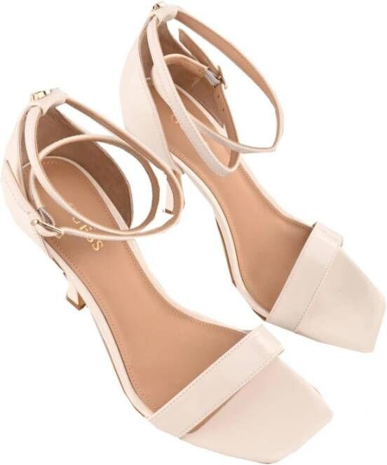 Guess Vierkante Neus Enkelband Sandalen White Dames