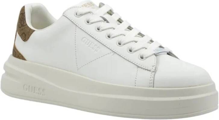 Guess Witte Beige Bruine Sneakers voor Vrouwen White Dames