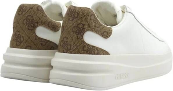 Guess Witte Beige Bruine Sneakers voor Vrouwen White Dames