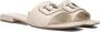 Guess Leren Damessandalen Lente Zomer Collectie Beige Dames - Thumbnail 13