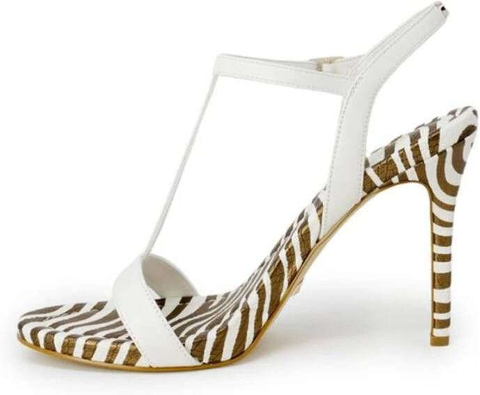 Guess Witte Leren Hakken Pumps White Dames