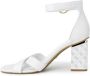 Guess Witte leren sandalen met blokhak White Dames - Thumbnail 8