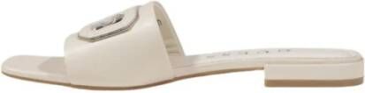 Guess Witte Leren Slippers voor Vrouwen