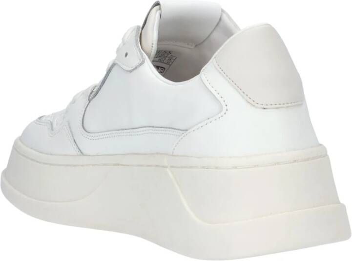 Guess Witte Leren Sneaker met 4 cm Rubberen Zool Wit Heren