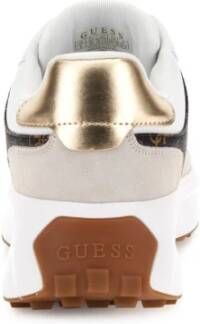 Guess Witte Leren Sneakers Bedrukt Logo