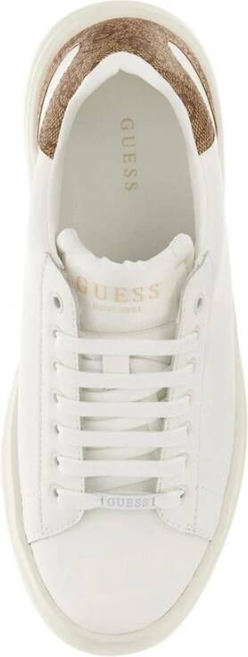 Guess Witte leren sneakers met 4G-logo
