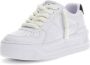 Guess Witte Leren Sneakers met Verhoogde Rubberen Zool White Dames - Thumbnail 2