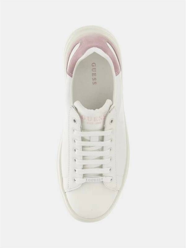 Guess Witte Leren Sneakers Model: Elbina