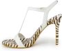 Guess Witte Leren Stiletto Sandalen met Gesp Strik Detail White Dames - Thumbnail 3