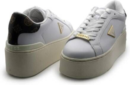 Guess Witte PU Sneakers Flpwllele12 White Dames