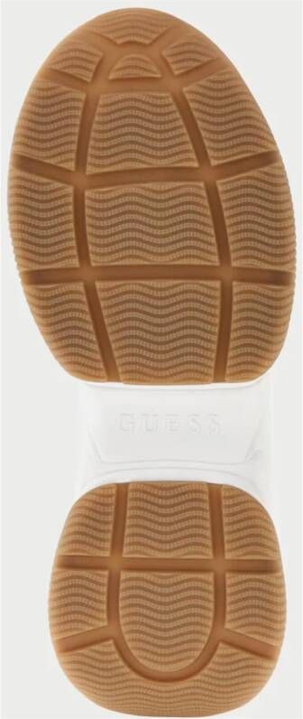 Guess Witte Runner Sneakers met Suède Details