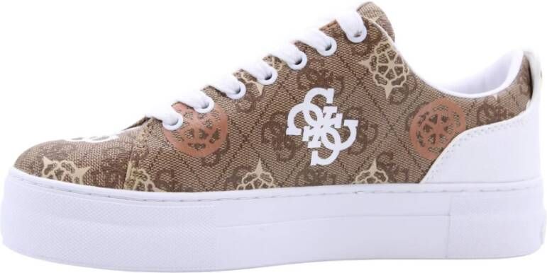 Guess Stijlvolle Wouwou Sneaker Vrouwen Statement Beige Dames