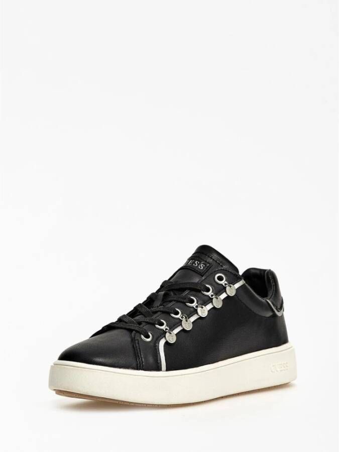 Guess Zwarte Basket Sneakers Black Dames