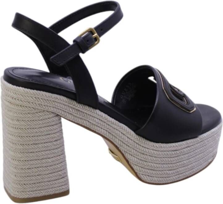Guess Zwarte Brede Band Sandalen