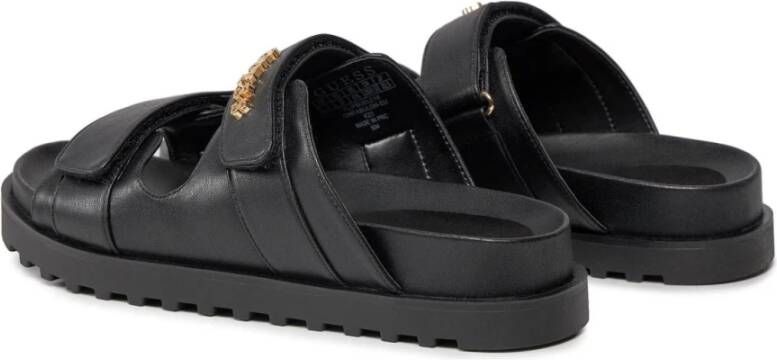 Guess Zwarte Damesslippers Fabulon Ele19 Black Dames