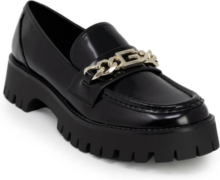 Guess Zwarte Effen Instap Rubberen Schoenen Black Dames