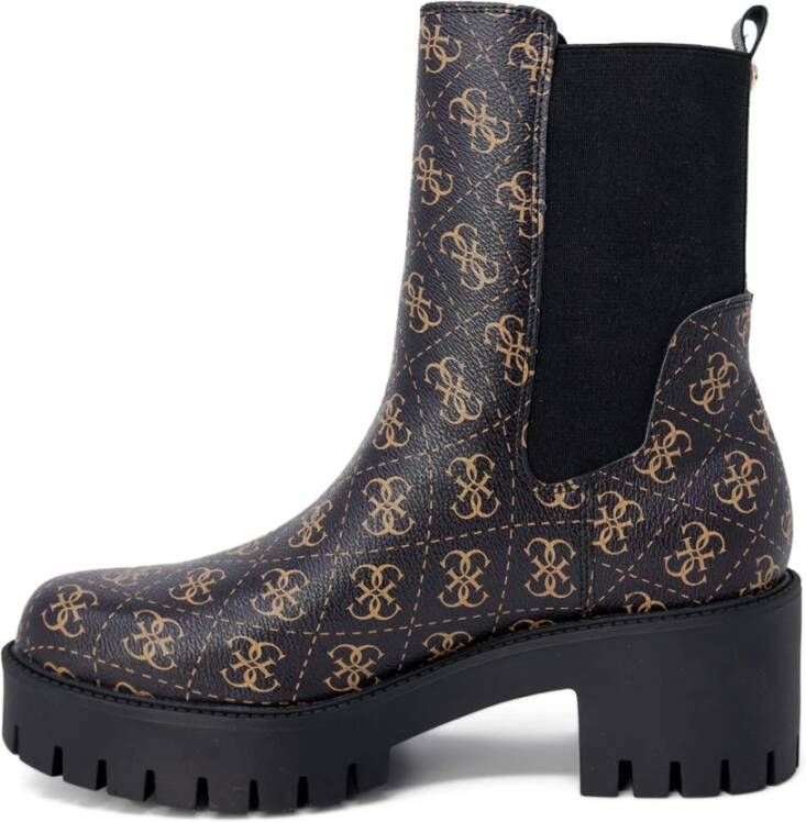 Guess Zwarte Leren Dameslaarzen Black Dames