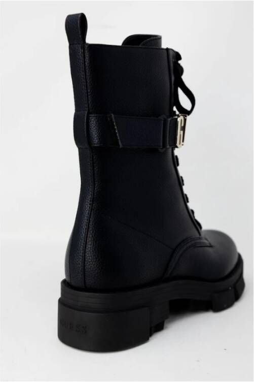 Guess Zwarte Leren Enkellaars Collectie