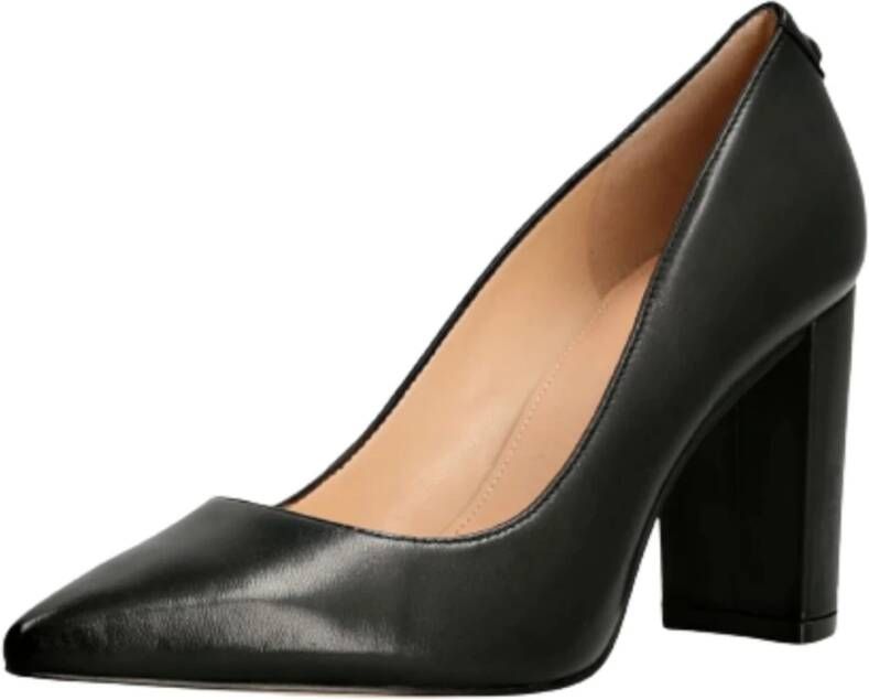 Guess Zwarte Leren Puntige Bettey Hakken Zwart Dames