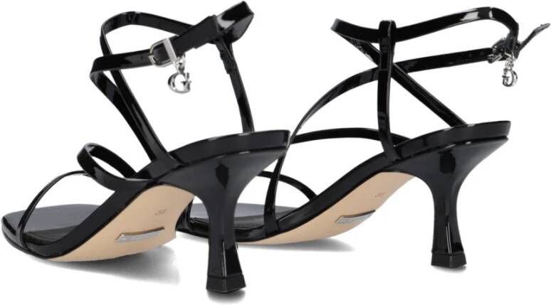Guess Zwarte Leren Sandalen Rimilla Black Dames