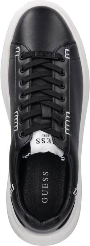 Guess Zwarte Leren Sneakers Sportschoenen