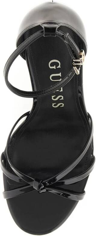 Guess Zwarte PU Leren Hakken Open Teen