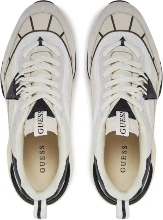Guess Zwarte PU Leren Sneakers Geplakt Logo