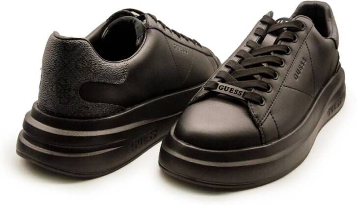 Guess Zwarte PU Sneakers Fmpviblea12 Black Heren