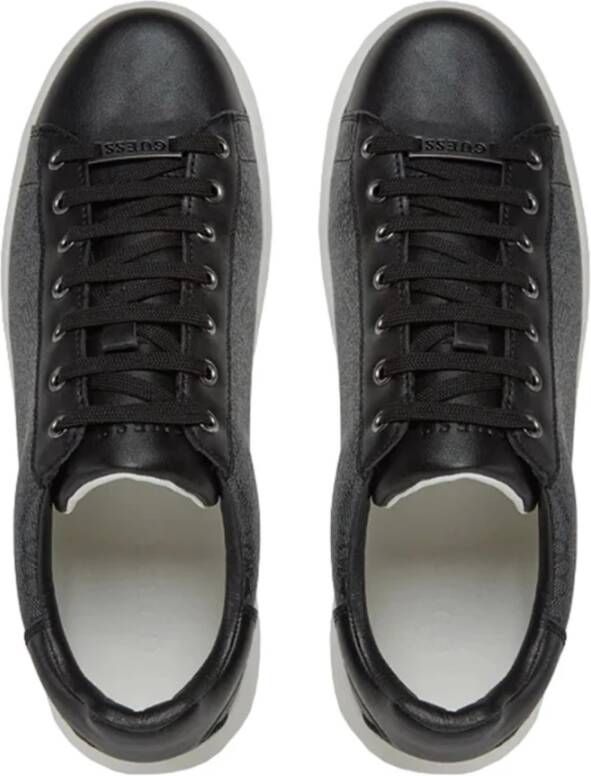 Guess Zwarte Sportieve Synthetische Sneakers Black Heren