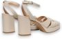 Guglielmo Rotta Beige Plateau Sandalen Ss24 Beige Dames - Thumbnail 3