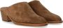 Guglielmo Rotta Bruin Suède Texaanse Klomp met Contraststiksels Brown Dames - Thumbnail 3