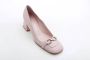 Guglielmo Rotta Retro Roze Leren Blokhak Pomp Pink Dames - Thumbnail 2