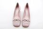 Guglielmo Rotta Retro Roze Leren Blokhak Pomp Pink Dames - Thumbnail 3