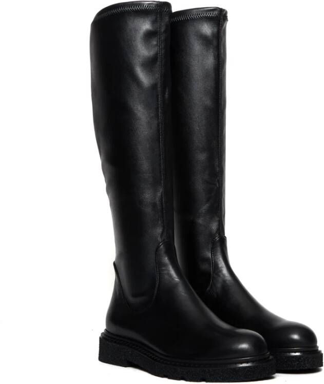 Guglielmo Rotta Zwarte leren laars A5784 Black Dames